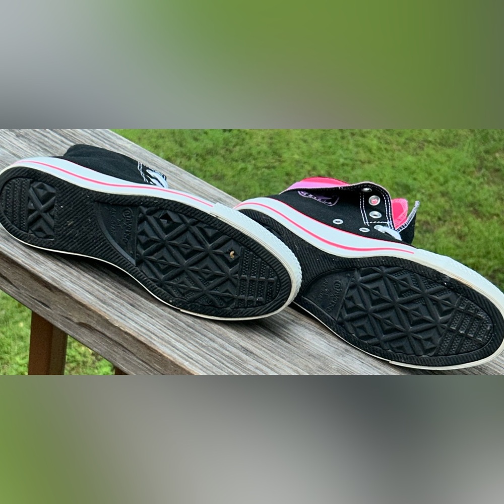 Converse All Star Chuck Taylor Double Layer and Tongue Hi Top Sneakers - Picture 8 of 11